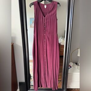 Plum Sleeveless Gap Maxi Dress
